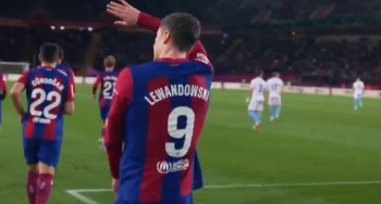Robert Lewandowski strzelił gola. Świetnie zachował się w polu karnym. FC Barcelona poległa u siebie boleśnie z rewelacją sezonu (VIDEO)